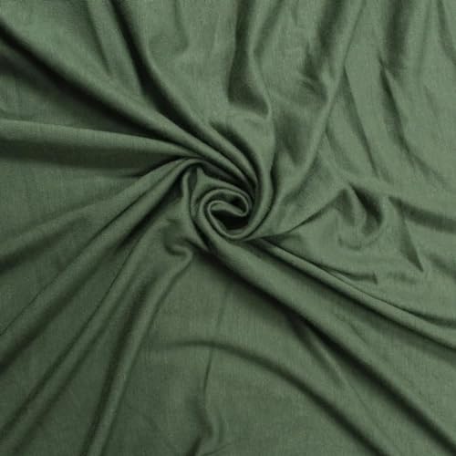 Texco Inc 406-ARMYGREEN-5 Stretch-Viskose-Spandex-Jersey-Strickstoff (200 g/m²) – Mutterschaftsstoff/Bekleidungsstoff, Heim-/DIY-Stoff, Strick, Grün (Army Green), 5 Yards, 5 von Texco