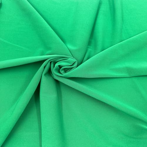 Texco Inc 450-KELLY-GREEN-10 2-Wege-Stretch, einfarbig, Jersey, gestrickt, Poly-Spandex-Stoff, 200 g/m², Bekleidungsstoff, DIY-Projekte, Kelly, grün, 10 Yards, 10 von Texco