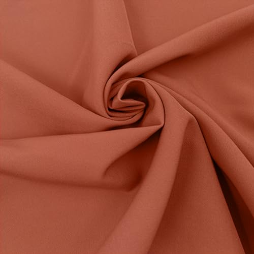 Texco Inc 597-CLAY-10 Einfarbiger Polyester-Spandex-Stoff, 4-Wege-Twill-Stretchstoff, Arbeitskleidung, formelle Kleidung und DIY-Projekte/Bekleidungsstoff, Ton, 10 Yards, 10 von Texco Inc