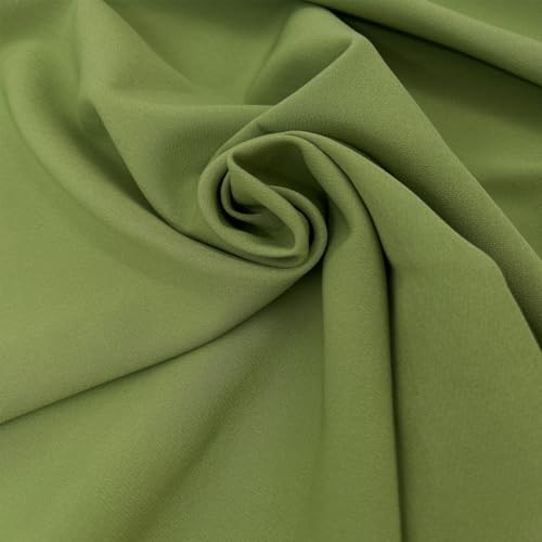Texco Inc 597-GREEN-MOSS-5 Einfarbiger Polyester-Spandex-Stoff, 4-Wege-Twill-Stretchstoff, Arbeitskleidung, formelle Kleidung und DIY-Projekte/Bekleidungsstoff, Grünmoos, 5 Yards, 5 von Texco