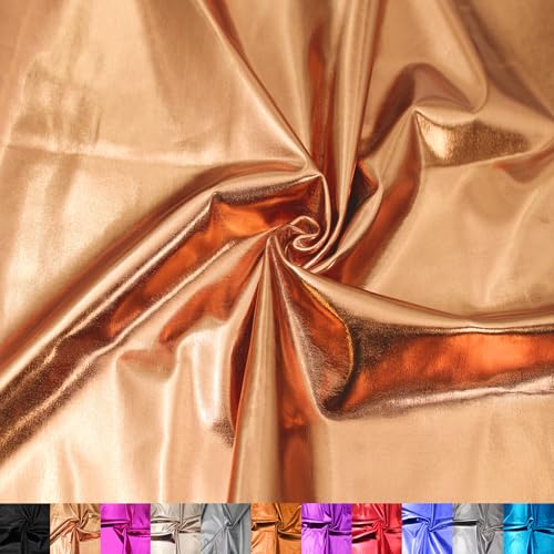 Texco Inc 828-COPPER-3 Solider 2-Wege-Stretchstoff, Poly-Spandex, mittelschwer, metallischer Stoff, Bekleidung, Zuhause, DIY-Projekte, Kupfer, 3 YARDS von Texco