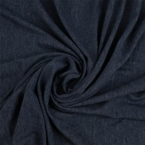 Texco 400-NAVY-2TONE-N-2 Rayon Knit (155GSM) -Clothing/Apparel, Home/DIY Fabric Polyester-Viskose-Spandex-Jersey-Strickstoff (155 g/m²), 87, 10, 3% Elastan, Marineblau, zweifarbig, 2 Yards, 2 von Texco