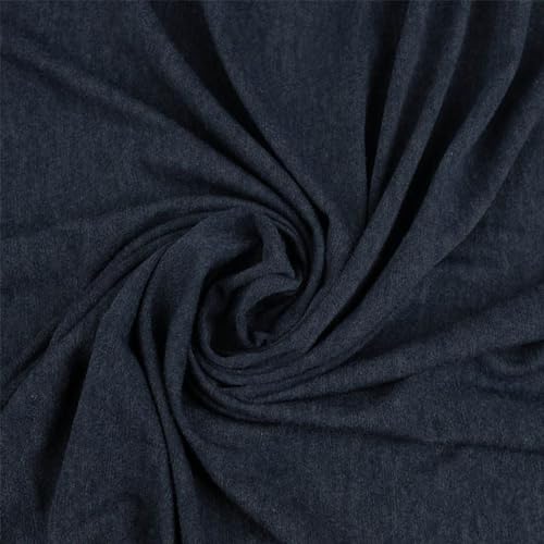 Texco 400-NAVY-2TONE-N-3 Rayon Knit (155GSM) -Clothing/Apparel, Home/DIY Fabric Polyester-Viskose-Spandex-Jersey-Strickstoff (155 g/m²), 87, 10, 3% Elastan, Marineblau, zweifarbig, 3 Yards, 3 von Texco