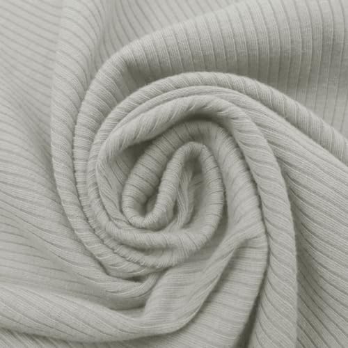 Texco 774 Solid Color 4x2 Rib Knit Rayon Fabric Einfarbiger 4 x 2 Rippstrick-Poly-Viskose-Spandex-Stoff, Minzhell, 10 Yards von Texco
