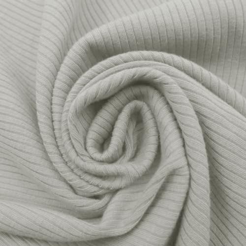 Texco 774 Solid Color 4x2 Rib Knit Rayon Fabric Einfarbiger 4 x 2 Rippstrick-Poly-Viskose-Spandex-Stoff, Minzhell, 5 Yards von Texco