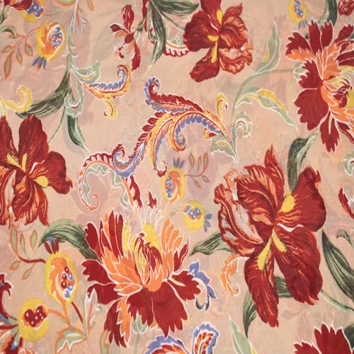 Texco Inc 147,3 cm breiter bedruckter Hi-Multi-Chiffon-gewaschener Stoff, nicht dehnbar, leicht, 85 g/m², atmungsaktiv und knitterfrei, für Bekleidung, Vorhänge und DIY-Projekte, 9,1 m, Kamelerdrot Texco Inc 147,3 cm breiter bedruckter Hi-Multi-Chiffon-gewaschener Stoff, nicht dehnbar, leicht, 85 g/m², atmungsaktiv und knitterfrei, für Bekleidung, Vorhänge und DIY-Projekte, 9,1 m, Kamelerdrot von Texco