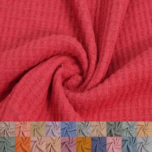 Texco Inc 152,4 cm breiter Polyester-Viskose-Spandex-Waffel gebürsteter Strickstoff, 4-Wege-Stretch, 200 g/m², mittelschwer, für Kleidung, Vorhänge, Hoodies, Dekorationen und Heimwerker, Weinrot, 9,1 Texco Inc 152,4 cm breiter Polyester-Viskose-Spandex-Waffel gebürsteter Strickstoff, 4-Wege-Stretch, 200 g/m², mittelschwer, für Kleidung, Vorhänge, Hoodies, Dekorationen und Heimwerker, Weinrot, 9,1 von Texco