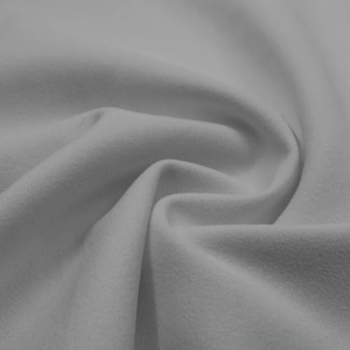 Texco Inc 702-WHITE-3 2-Wege-Stretch, solider Scuba-Crêpe-Techno-Strickstoff, Poly-Spandex-Stoff, Bekleidungsstoff, DIY-Projekte, Weiss/opulenter Garten, 3 Yards, 3 stück von Texco