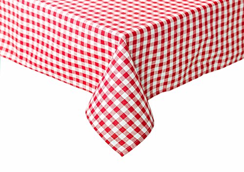 texpot Landhaus Tischdecken 90 x 260 cm rot-weiß kariert aus 100% Baumwolle von texpot