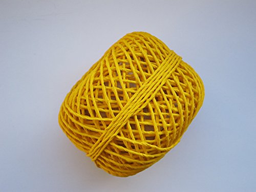 Textil-deko EIN Knäuel gedrehte Kordel von Goldina Polo 1 mm / 20 m in GELB -10 von Textil-deko