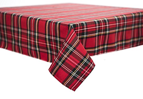 texpot Tischdecke 140 x 140 cm im Schottenkaro rot Tartan kariert 100% Polyester von texpot