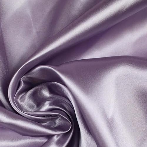 Luxuriöser, schlichter, glatter Glanz, leichter Poly-Satin-Stoff, Futtermaterial: 147,3 cm (1 Meter, Amethyst Mauve 5697) von Textile Plaza