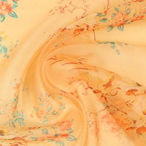 Organza-Stoff mit italienischem Design, 100 % Polyester, 1 m, pfirsichfarben von Textile Plaza