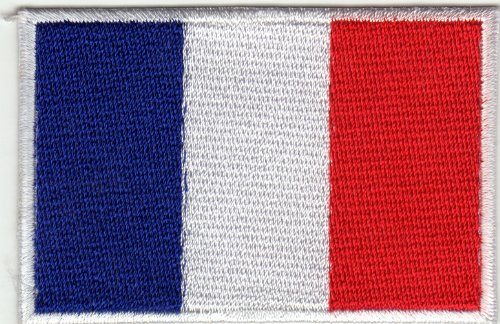 Aufnäher Bügelbild Applikation Iron on Patches Fahne Frankreich French Flag von Thai-Market