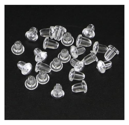 200 Stück 4,8 * 5,8 mm Ohrstopper Silikon für Ohrringe Transparent Ohrring Stopper Ohrringverschlüsse Ohrring Stecker Verschluss Weiß Ohrring Stopper Ohrring Verschluss Gummi OhrstopperL=4.8 * 5.8mm von ThaiRoot