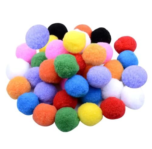 ThaiRoot 98 Stück 5cm Pompons Groß Bunte Pom Poms 50mm Flauschigen Plüschbälle Bommel Plüsch Bälle Groß Pom Pom Bälle von ThaiRoot