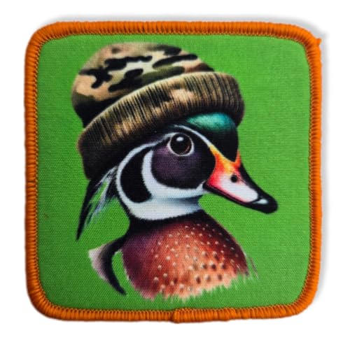 ThatsRad Aufnäher zum Aufnähen, Jagd, Ente, Fliege, Fischer, Hirsch, Outdoor (Beanie Ente) von ThatsRad