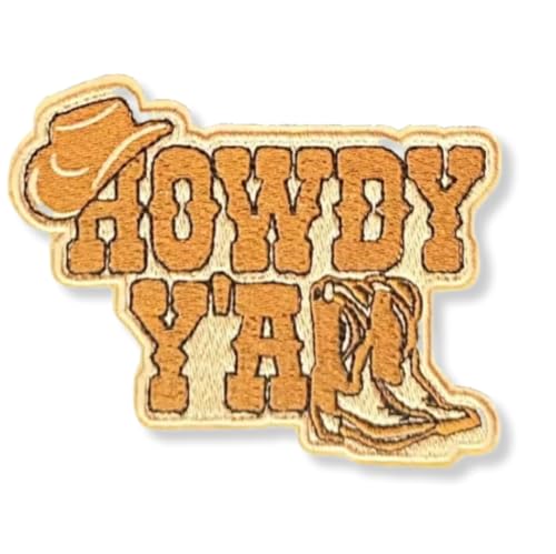 ThatsRad Country Western bestickter Aufnäher Cowboy Cowgirl Rodeo Darlin Howdy zum Aufbügeln (Howdy Y'all) von ThatsRad