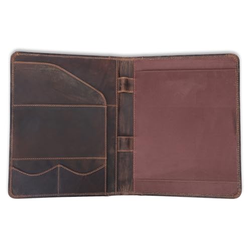 TheAntiq Leder-Padfolio, Lebenslauf, Dokumentenmappe, A4, Padfolio, Business-Padfolio, Ledermappe, Portfolio, Ordner, professioneller Portfolio-Organizer für Damen und Herren von The Antiq