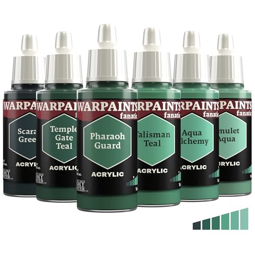 The Army Painter, Warpaints Fanatic Flexible Triad: Teals, 6 x 18 ml Acrylfarbe, Miniatur-Hobbybemalung, Für Miniatur-Wargaming von The Army Painter