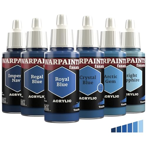 The Army Painter, Warpaints Fanatic Flexible Triad: Vivid Blues, 6 x 18 ml Acrylfarbe, Miniatur-Hobbybemalung, Für Miniatur-Wargaming von The Army Painter