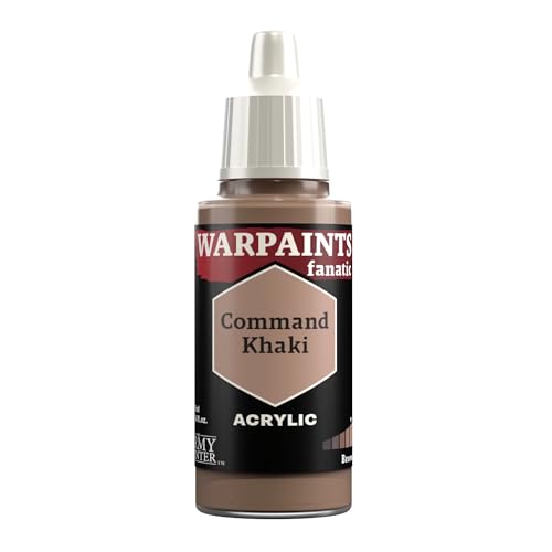 The Army Painter Browns & Neutrals Warpaints Fanatic Acrylfarben, 18 ml (Command Khaki) von The Army Painter