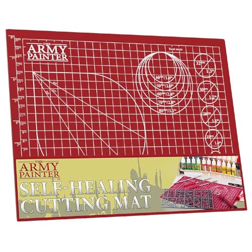 The Army Painter Self-Healing Cutting Mat, Doppelseitige PVC rutschfeste Matte, 3-lagige Raster-Miniatur- und Modellschneidunterlage, A4, Tisch-Rollenspiele und Kriegsspiel-Miniaturmodellierung von The Army Painter