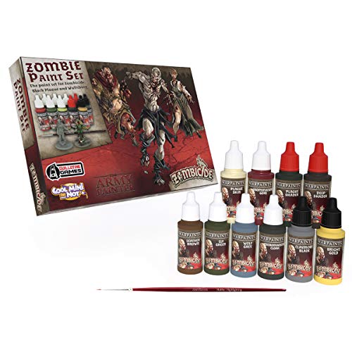 The Army Painter | Zombicide: Black Plague Malset | 10 Acrylfarben | KOSTENLOSER Pinsel | für Cool Mini or Not Zombicide: Black Plague Tabletop, Wargames Modell Malerei, 18 ml (10er Pack) von The Army Painter