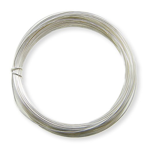 1mm (18 Gauge) x 4m versilberter, nicht anlaufender Basteldraht für Schmuck, Wire Wrapping, Bildhauerei, Hobbyhandwerk, Drahtmodellierung von The Bead Shop