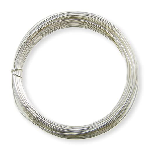 Basteldraht 0,5 mm (24 Gauge) x 15 m, versilbert, läuft nicht an, für Schmuck, zum Umwickeln, Modellieren, Basteln von The Bead Shop