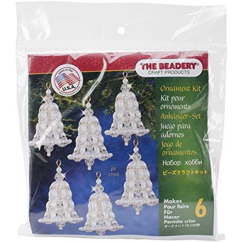 Beadery Kunststoff Holiday Perlen Ornament Kit Kristall und Perle Glocken 2,75 Zoll Macht 6 von The Beadery