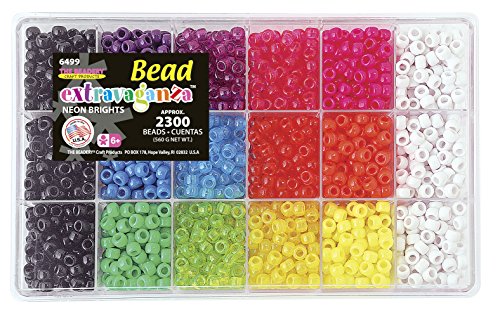 The Beadery Neon Brights Bead BOC, Transparent, Small, 2300 von The Beadery