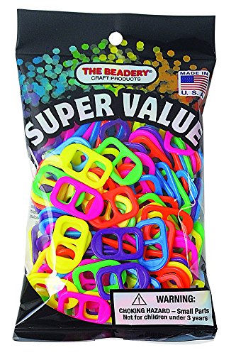 The Beadery Neon Soda Pop Tab Hot Multi, 150 Stück von The Beadery