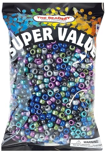 The Beadery Pony Beads 1lb-Cool Pearl 750SV-319 von The Beadery