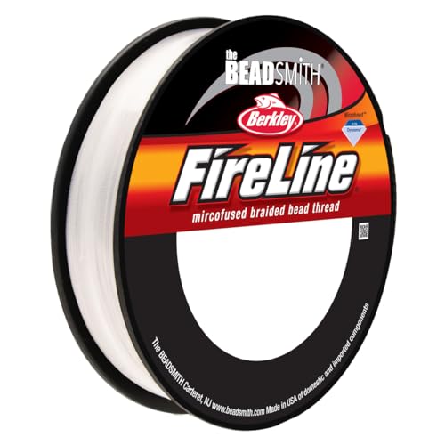 4Lb Fireline Crystal Pre Waxed Beading Thread .005In 0.12mm Diameter 125 Yard von The Beadsmith