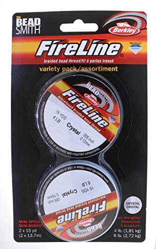 Fireline Perlenfaden, 2 Stück, transparent, 1 Stück je 13,7 m Spule in 1,8 kg und 2,7 kg von The Beadsmith