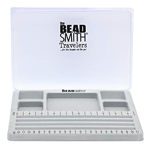 The Beadsmith Travel Bead Design in Beading Board and Gray Flock with Lid, 7.75 by 11.25-Inch von The Beadsmith