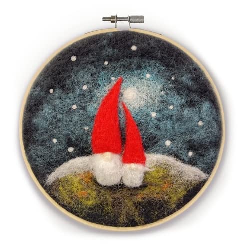 Nordic Gnomes in a Hoop Nadelfilz-Set von The Crafty Kit