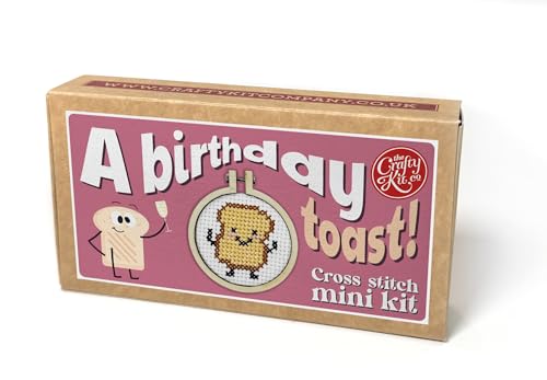 A Birthday Toast! Mini Streichholzschachtel-Kreuzstich-Bastelset von The Crafty Kit