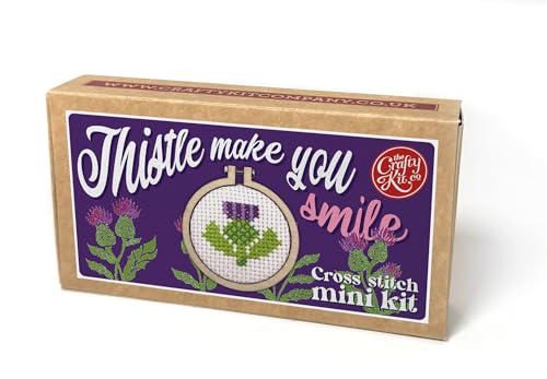 Distel Make You Smile Mini-Kreuzstich-Bastelset von The Crafty Kit