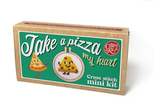 Take A Pizza My Heart Mini-Streichholzschachtel-Kreuzstich-Bastelset von The Crafty Kit