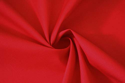 Höchste Qualität Schlicht Poly Baumwolle Stoff - Breite 114 CM - Über 30 Farben Verfügbar (Rot) von The Fabric Centre