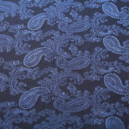 Paisley-Jacquard-Futterstoff, zweifarbig, Polyester, Polstermaterial, Schneidern, Basteln, 152,4 cm breit, The Fabric Guys (blau) von The Fabric Guys