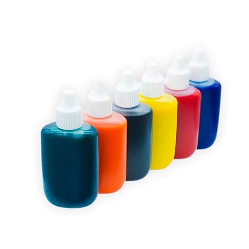 The Glowhouse Premium-Marmorierfarben - ideal für Kinder & Erwachsene - leuchtende Farben - 6 x 25 ml von The Glowhouse