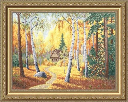 Sewing Cross-Stitch Kit In The Quiet of The Forest. Seasons von The Golden Fleece