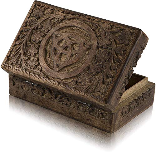 Geburtstag Geschenkideen Handgemacht Dekorative Holz Schmuckschatulle Schmuck Organizer Andenken Box Schatztruhe Schmuckhalter Uhrenbox Aufbewahrungsbox 8x5 Zoll Jahrestag Einweihungsgeschenke Frauen von The Great Indian Bazaar