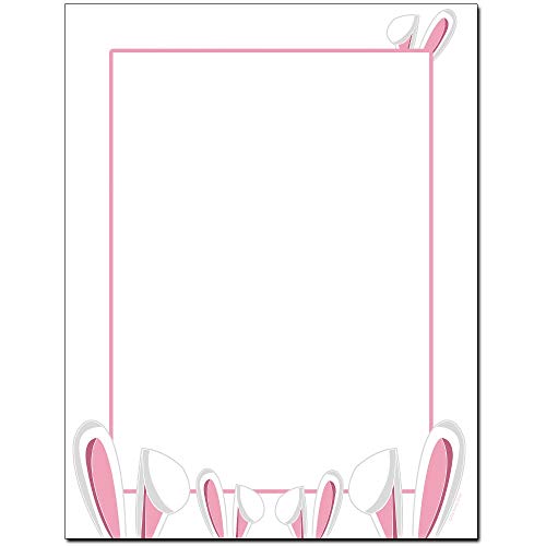 Briefkopf, Motiv: Bunny Ears Ostern, Laser- und Tintenstrahldruckerpapier 25 Sheets rose von The Image Shop