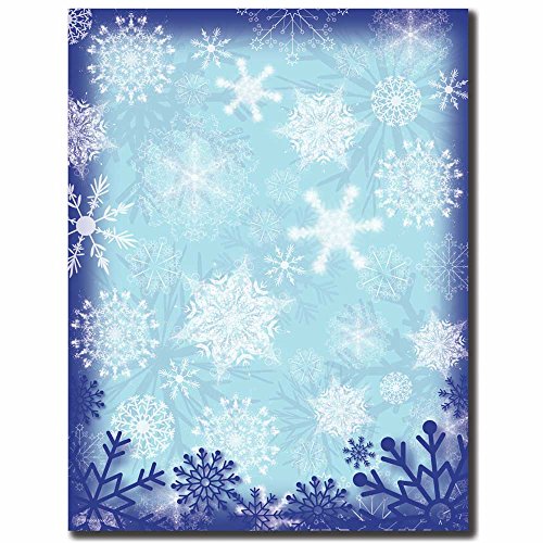 Frosty Flocken Briefkopf Laser & Inkjet Drucker Papier 25 Sheets blau von The Image Shop