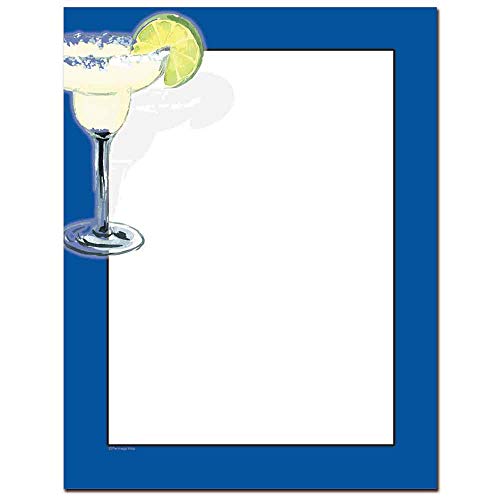 Margarita Letterhead Druckerpapier für Laser- und Tintenstrahldrucker 25 Pack blau von The Image Shop