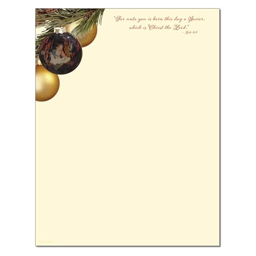 O' Holy Family Weihnachtsbriefpapier für Laser- und Tintenstrahldrucker, 100 Blatt von The Image Shop